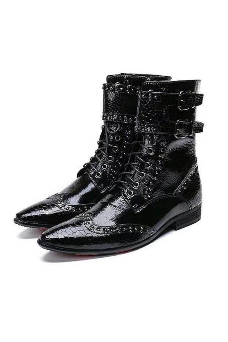 Botas Masculinas Biqueiras Estilo Contemporâneo