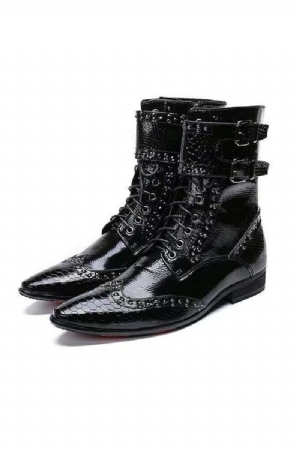 Botas Masculinas Biqueiras Estilo Contemporâneo