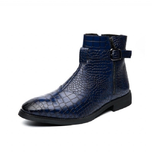 Botas Masculinas British Croc Padrão Com Zíper