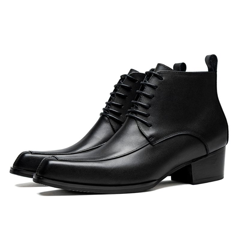 Botas Masculinas Chelsea Com Cadarços - Preto 