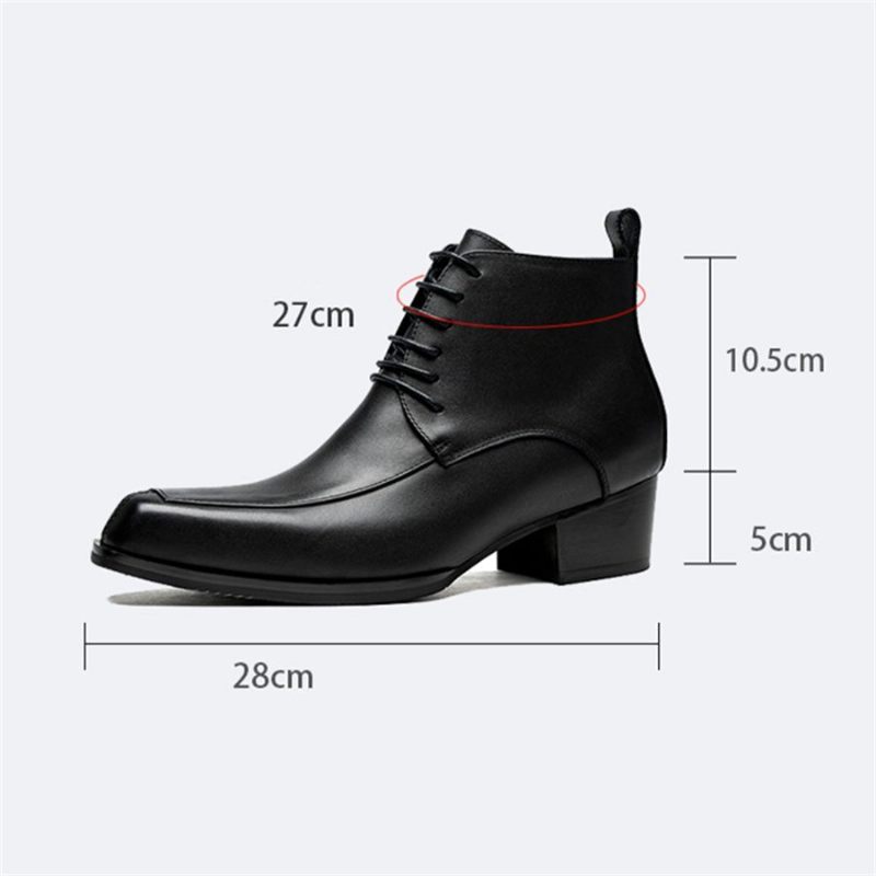 Botas Masculinas Chelsea Com Cadarços - Preto 