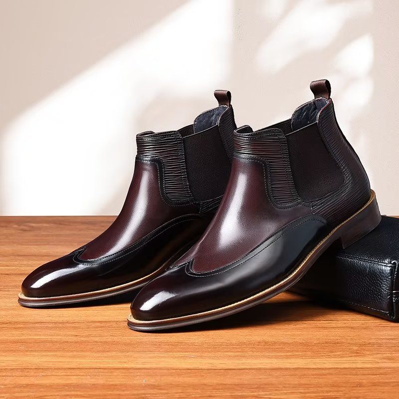 Botas Masculinas Chelsea Elegantes - Café