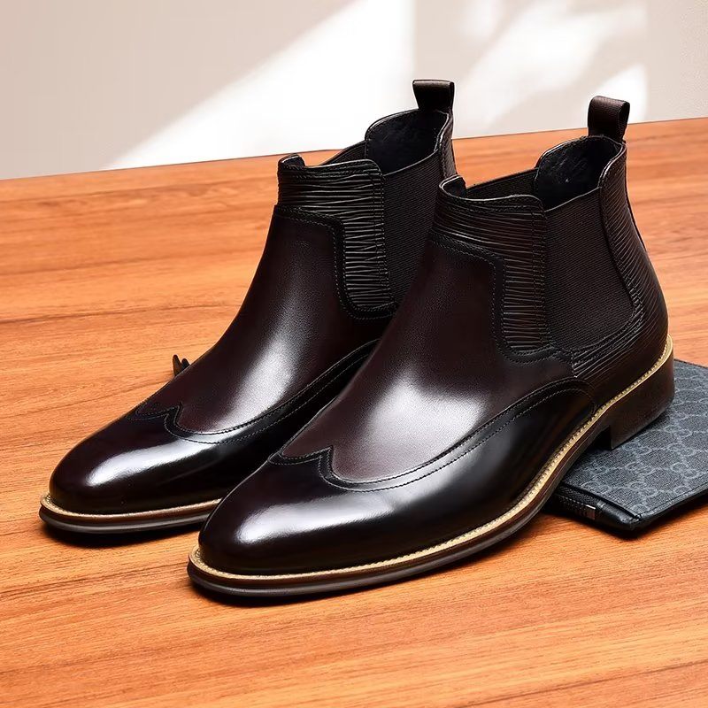 Botas Masculinas Chelsea Elegantes - Café