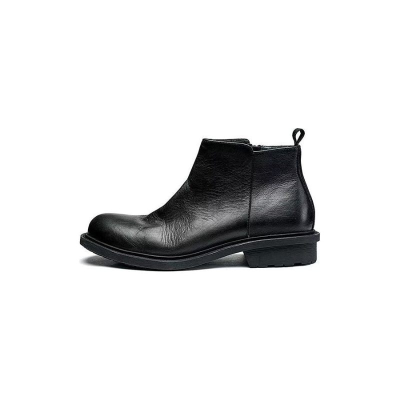 Botas Masculinas Chiques Com Cadarço - Preto