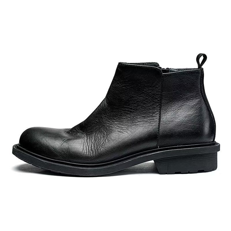 Botas Masculinas Chiques Com Cadarço - Preto