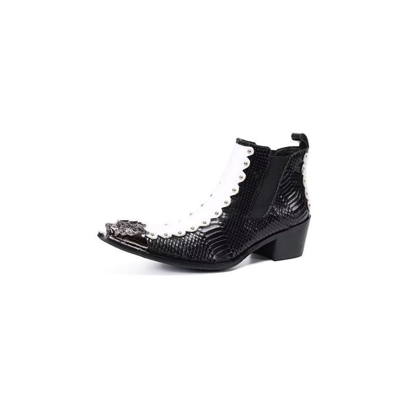 Botas Masculinas Chiques Couro - Preto