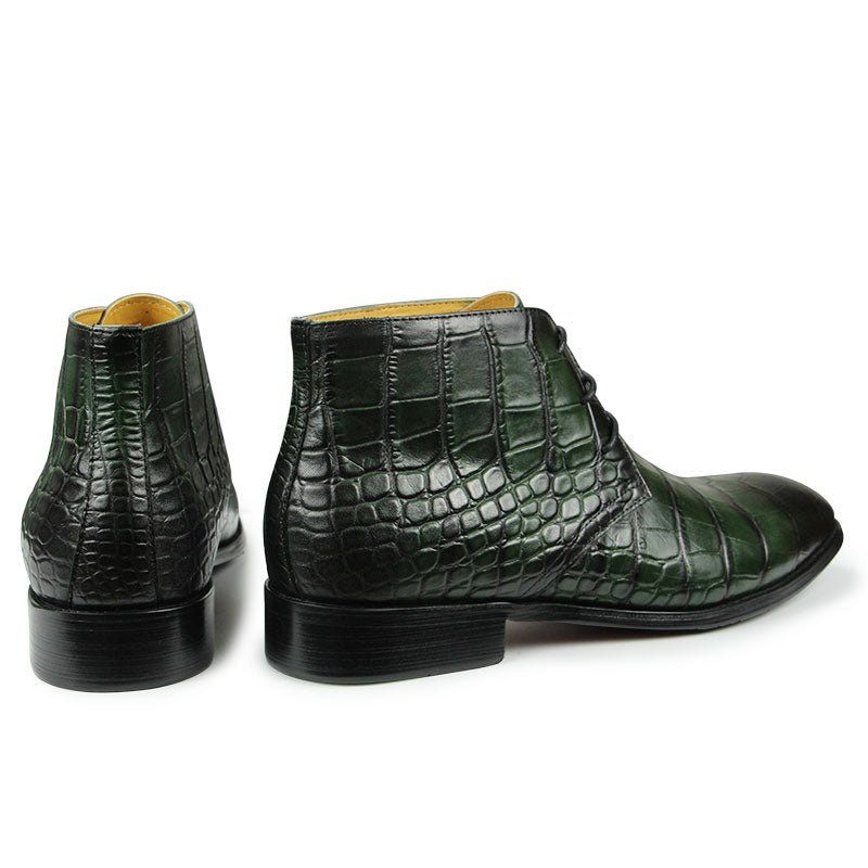 Botas Masculinas Chiques Croctex Com Bico Fino - Verde