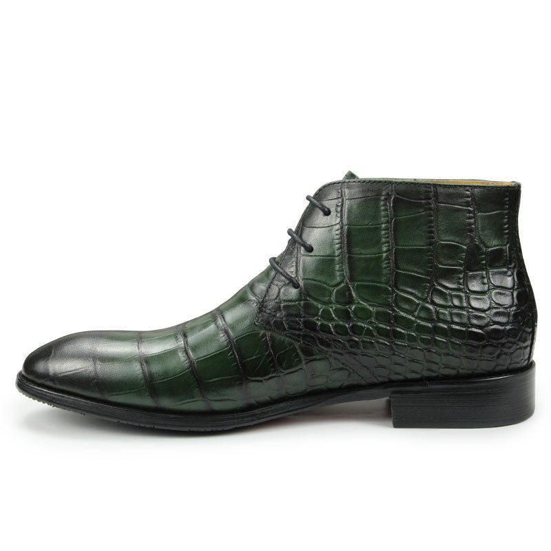 Botas Masculinas Chiques Croctex Com Bico Fino - Verde