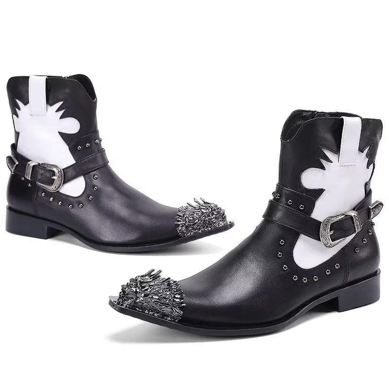 Botas Masculinas Chiques No Tornozelo - Preto