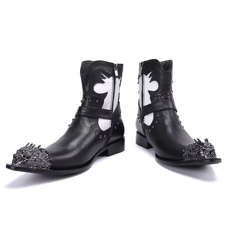 Botas Masculinas Chiques No Tornozelo - Preto