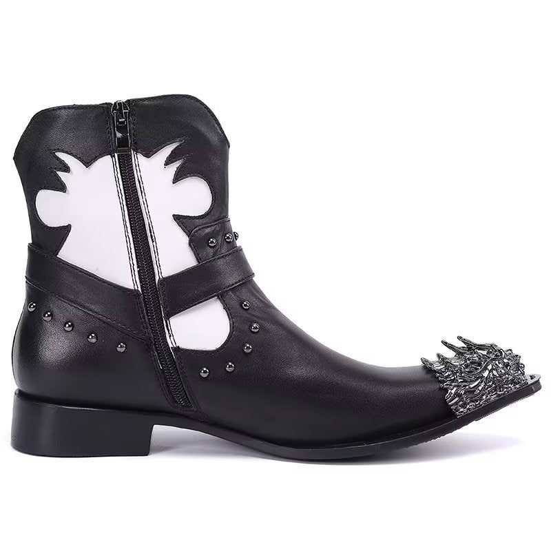 Botas Masculinas Chiques No Tornozelo - Preto