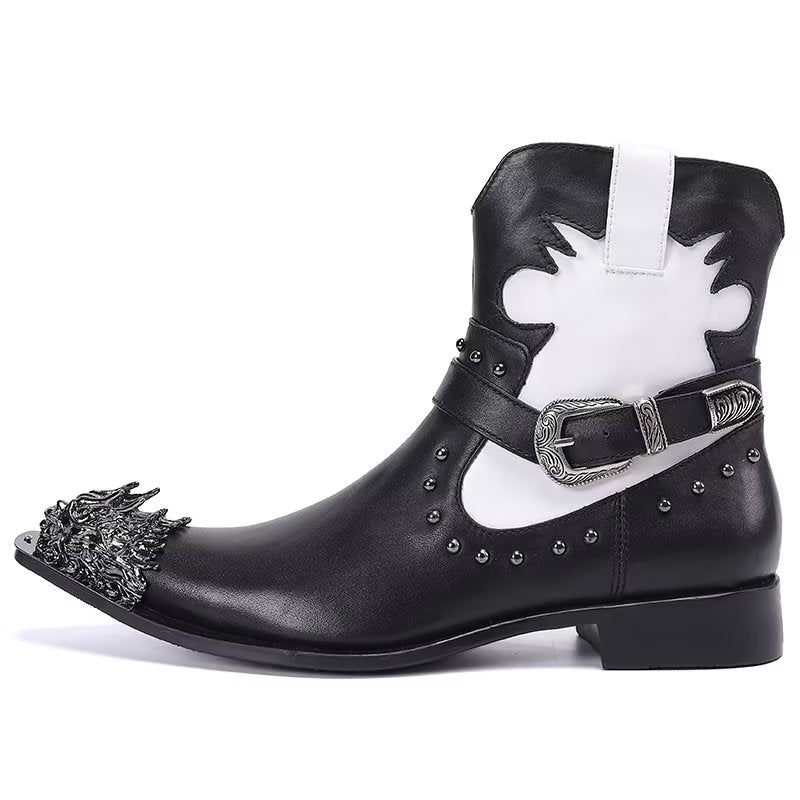 Botas Masculinas Chiques No Tornozelo - Preto