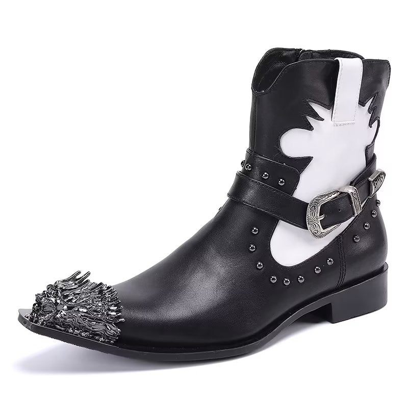 Botas Masculinas Chiques No Tornozelo - Preto