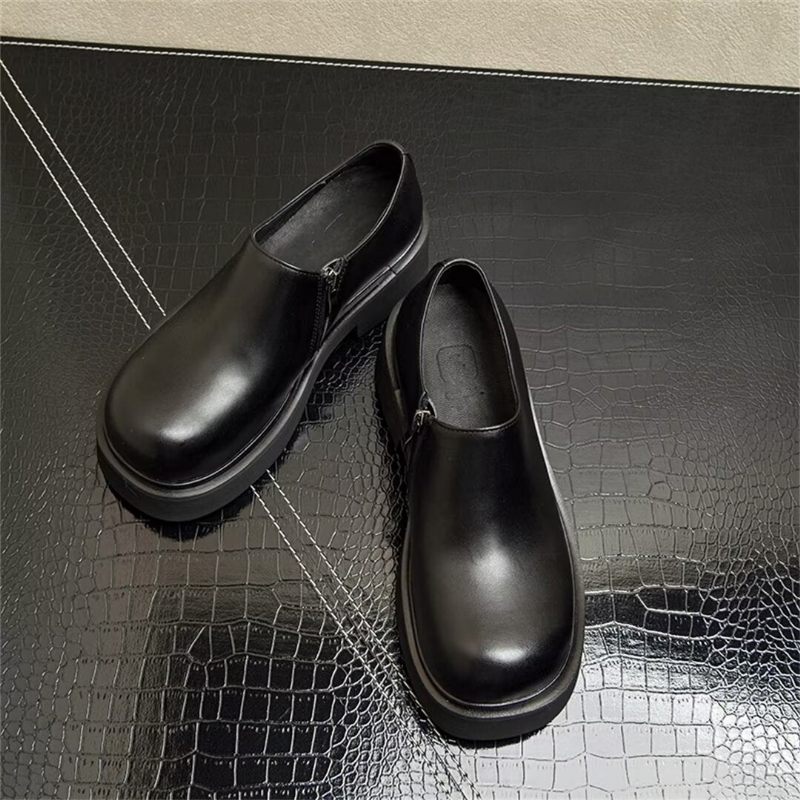 Botas Masculinas Clássicas Couro Slip-on - Preto