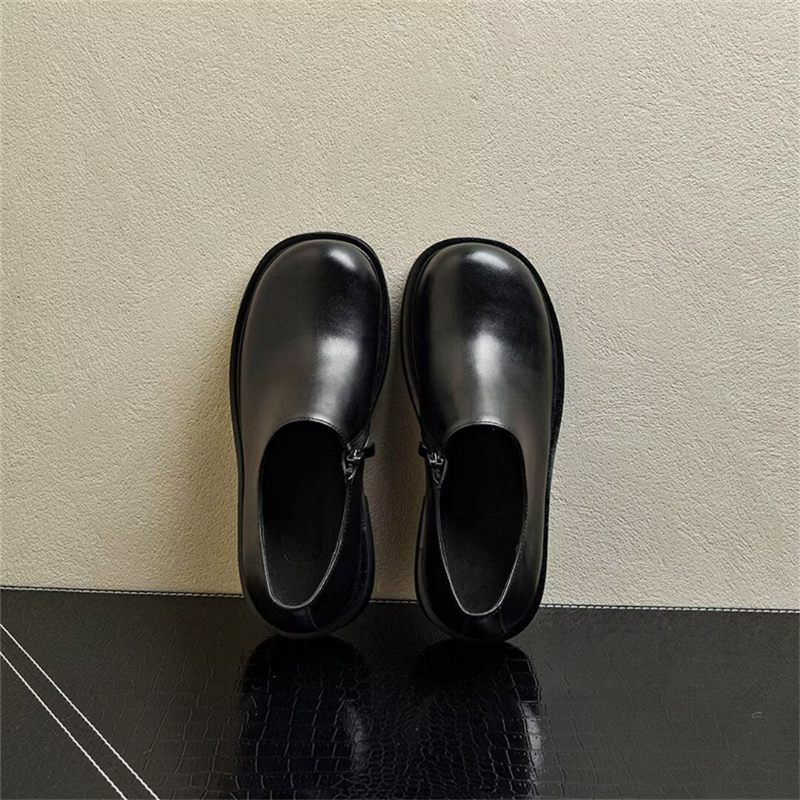 Botas Masculinas Clássicas Couro Slip-on - Preto