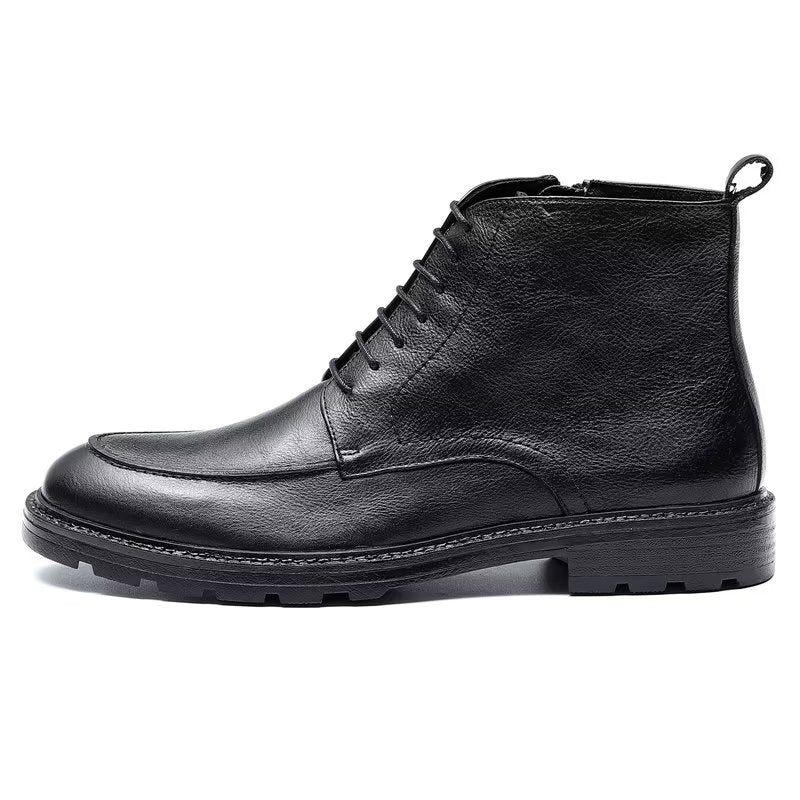 Botas Masculinas Com Cadarço - Preto