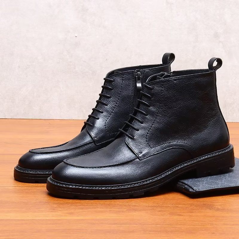 Botas Masculinas Com Cadarço - Preto