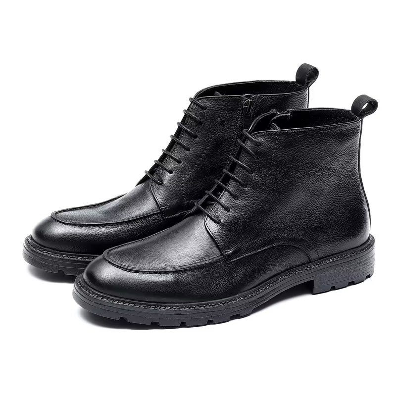 Botas Masculinas Com Cadarço - Preto