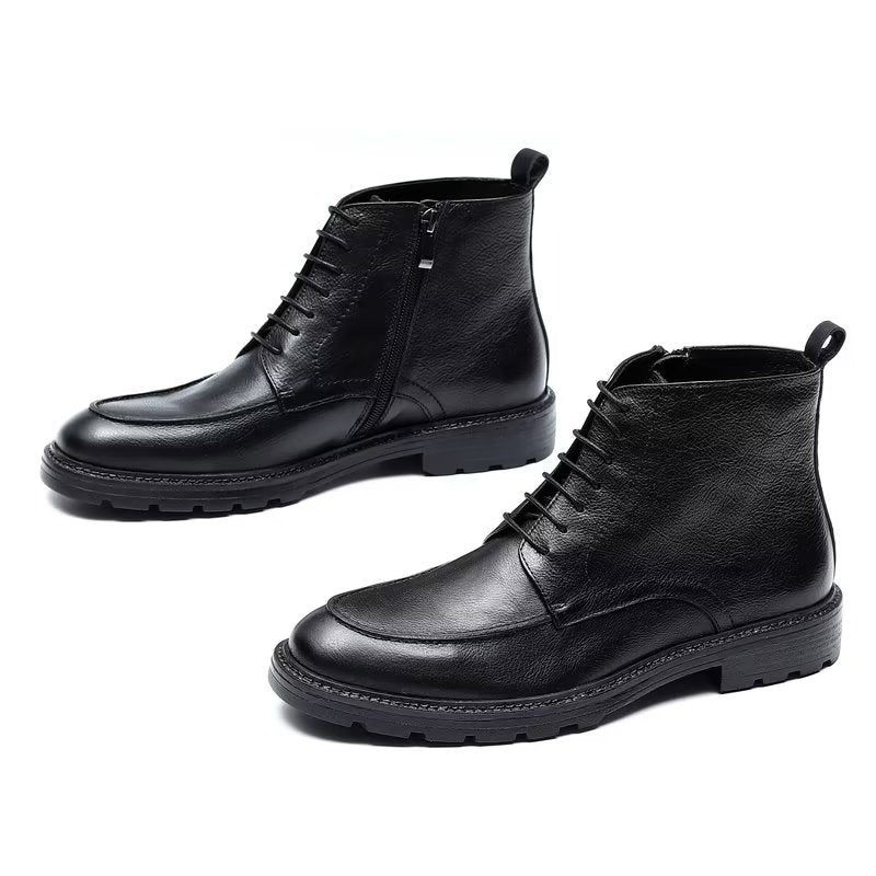 Botas Masculinas Com Cadarço - Preto