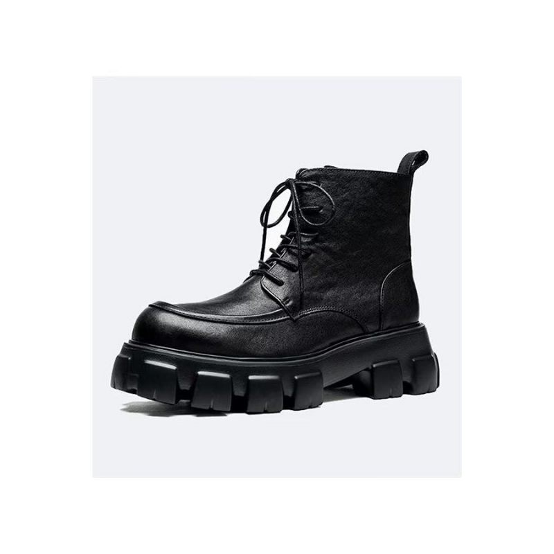 Botas Masculinas Com Cadarço E Lazer - Preto 