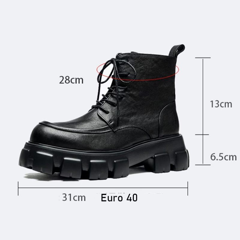 Botas Masculinas Com Cadarço E Lazer - Preto 