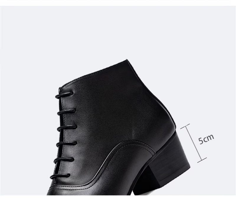 Botas Masculinas Com Cadarço Pontiagudo - Preto