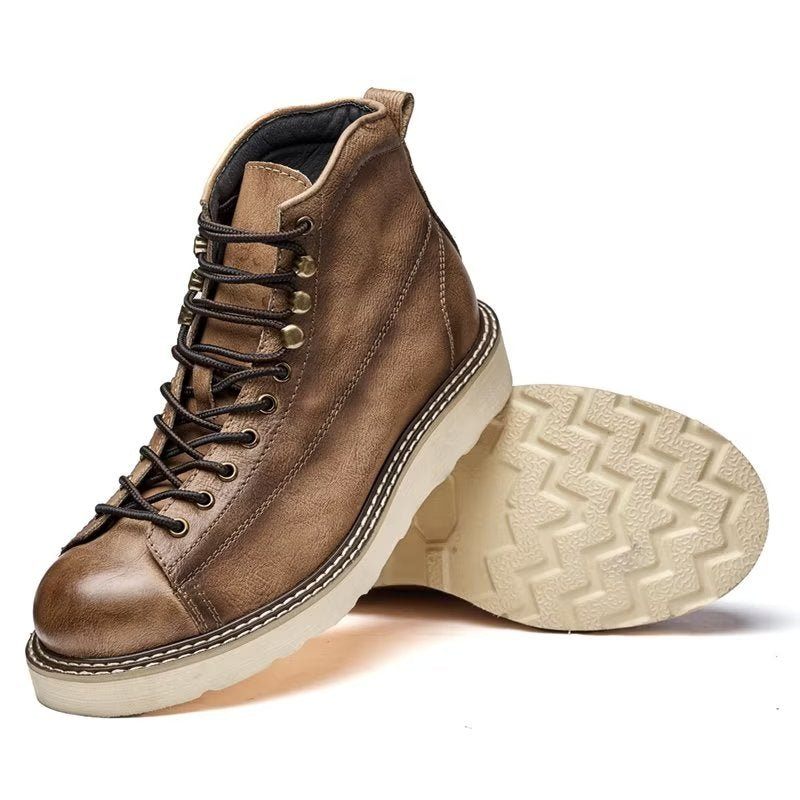 Botas Masculinas Com Cano Curto Luxo - Café