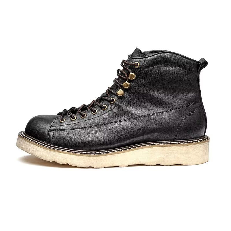 Botas Masculinas Com Cano Curto Luxo - Preto