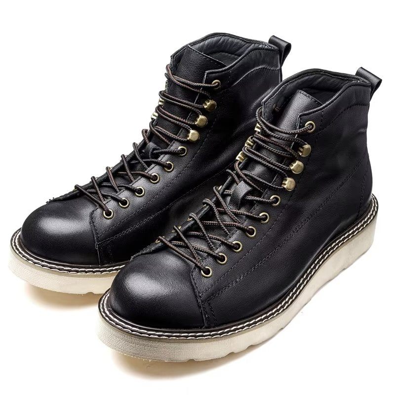 Botas Masculinas Com Cano Curto Luxo - Preto