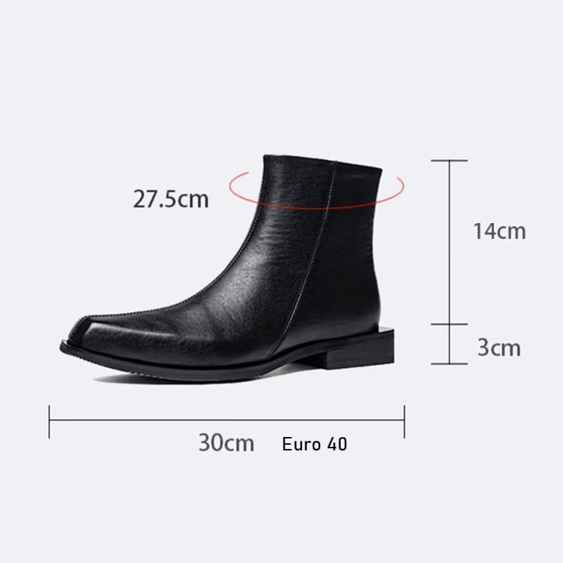 Botas Masculinas Com Fivela E Bico Redondo - Preto