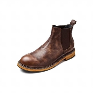 Botas Masculinas Com Relevo Elegante E Slip-on