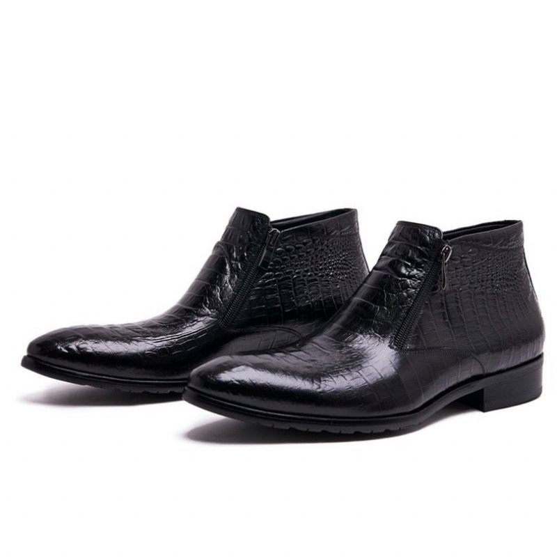 Botas Masculinas Com Zíper - Preto