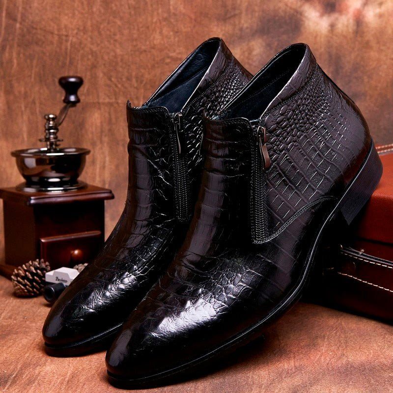 Botas Masculinas Com Zíper - Preto