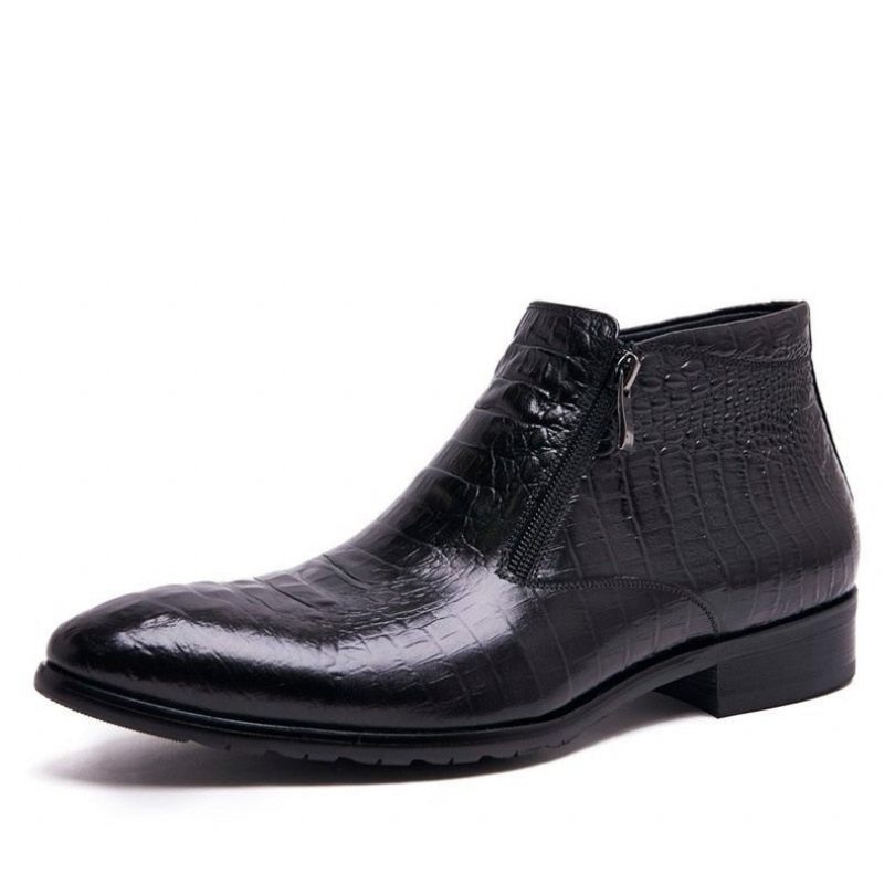 Botas Masculinas Com Zíper - Preto