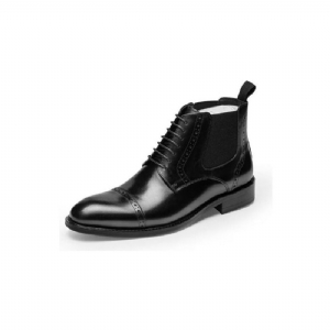 Botas Masculinas Com Zíper Forrado Pele Luxo