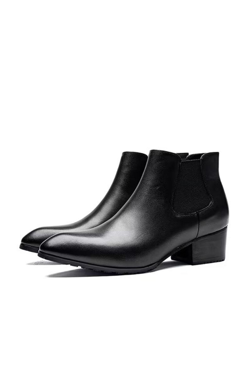 Botas Masculinas Com Zíper Pontiagudo