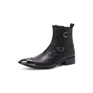 Botas Masculinas Com Zíper Tornozelo Calçado Elegante Essencial