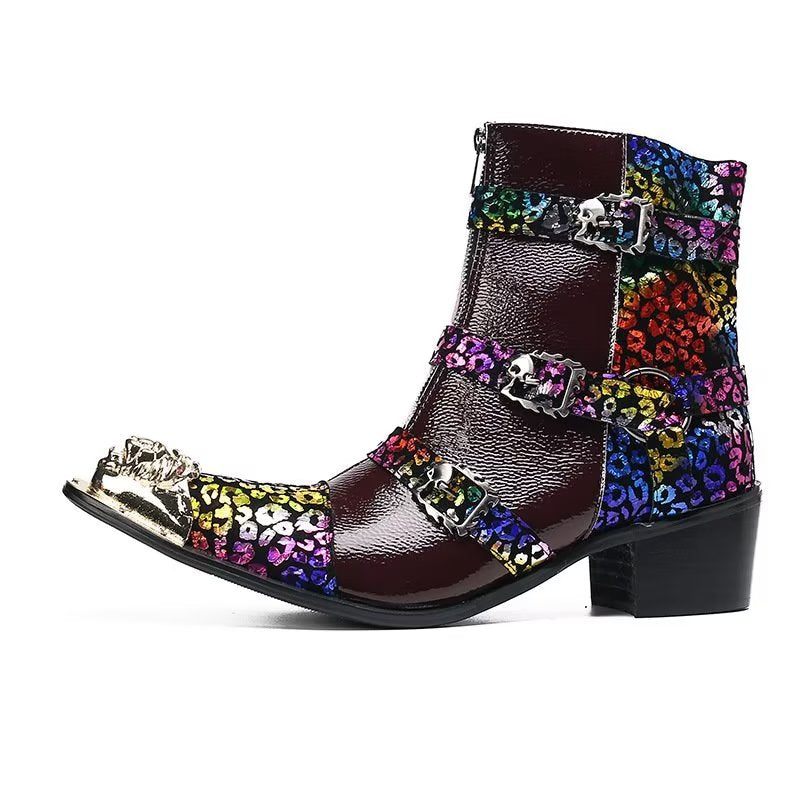 Botas Masculinas Couro - Roxo