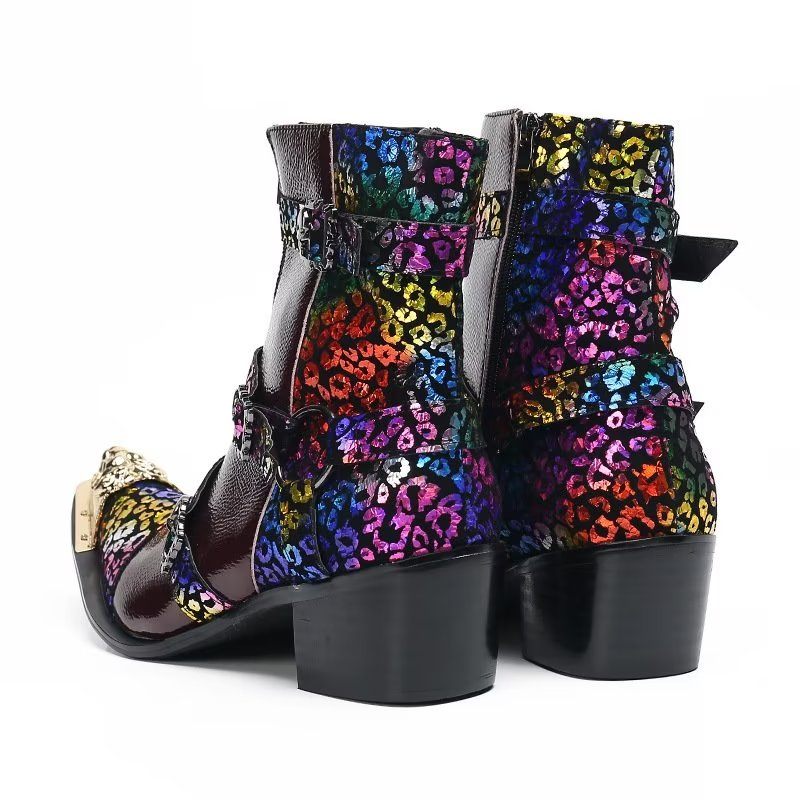 Botas Masculinas Couro - Roxo