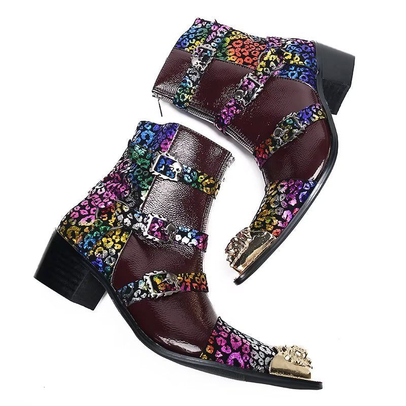 Botas Masculinas Couro - Roxo