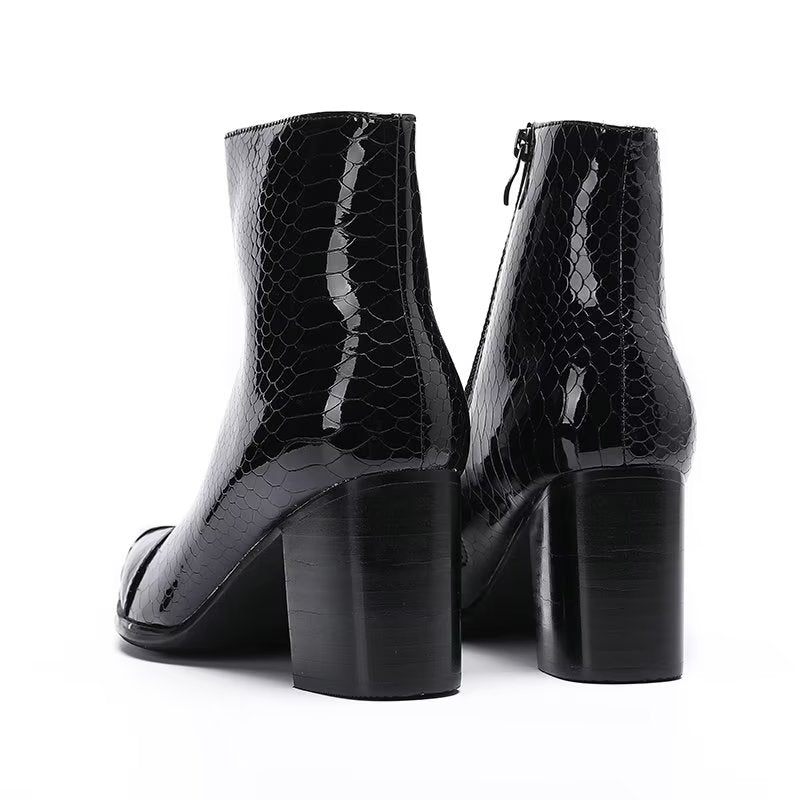 Botas Masculinas Couro - Preto