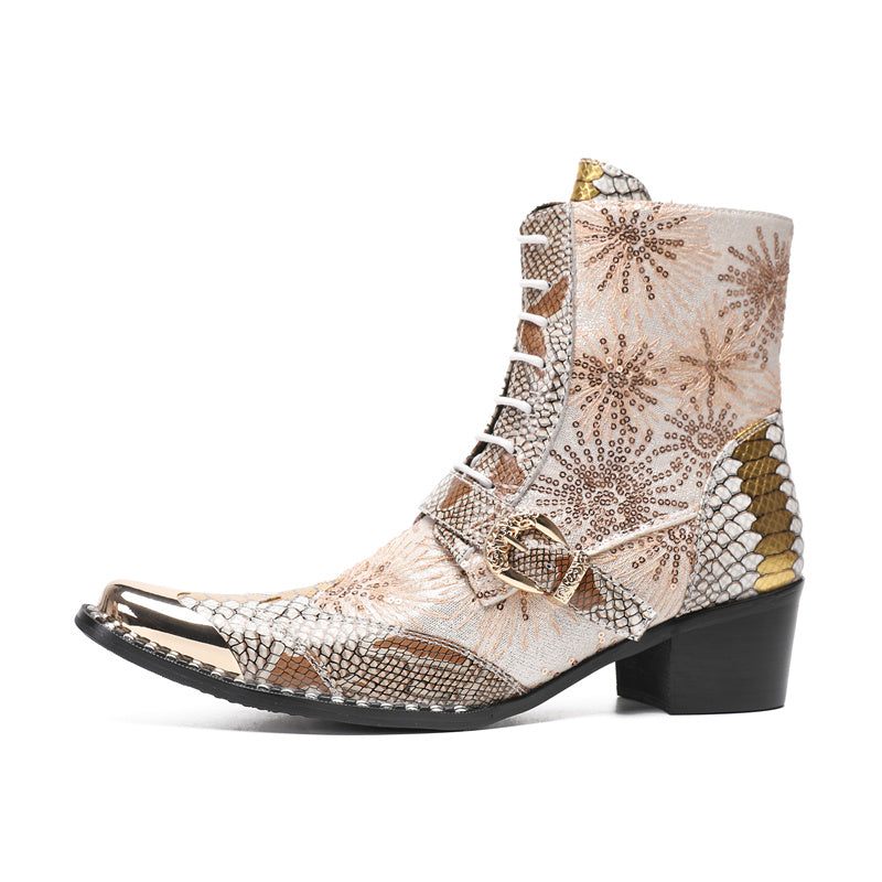 Botas Masculinas Couro - Ouro