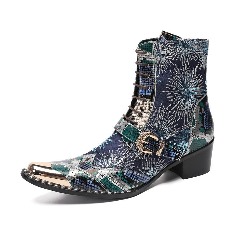 Botas Masculinas Couro - Azul