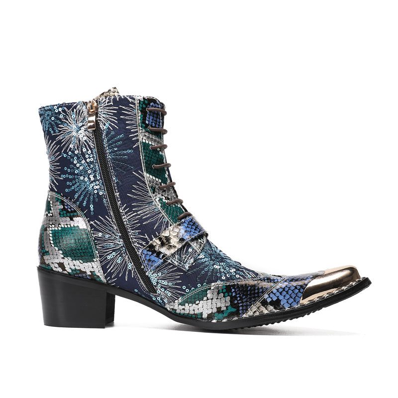 Botas Masculinas Couro - Azul