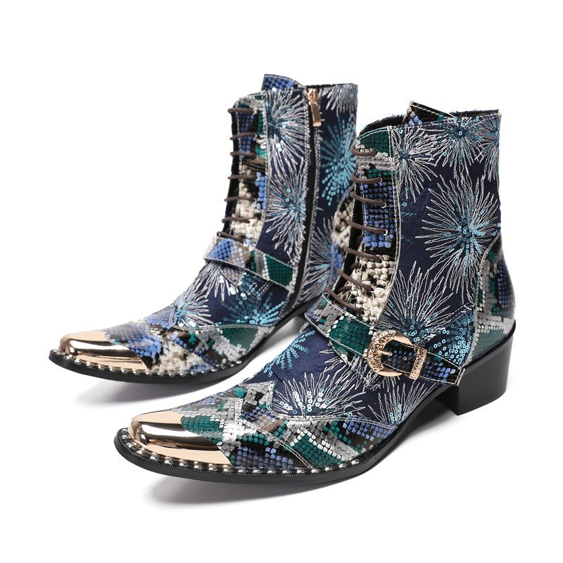 Botas Masculinas Couro - Azul