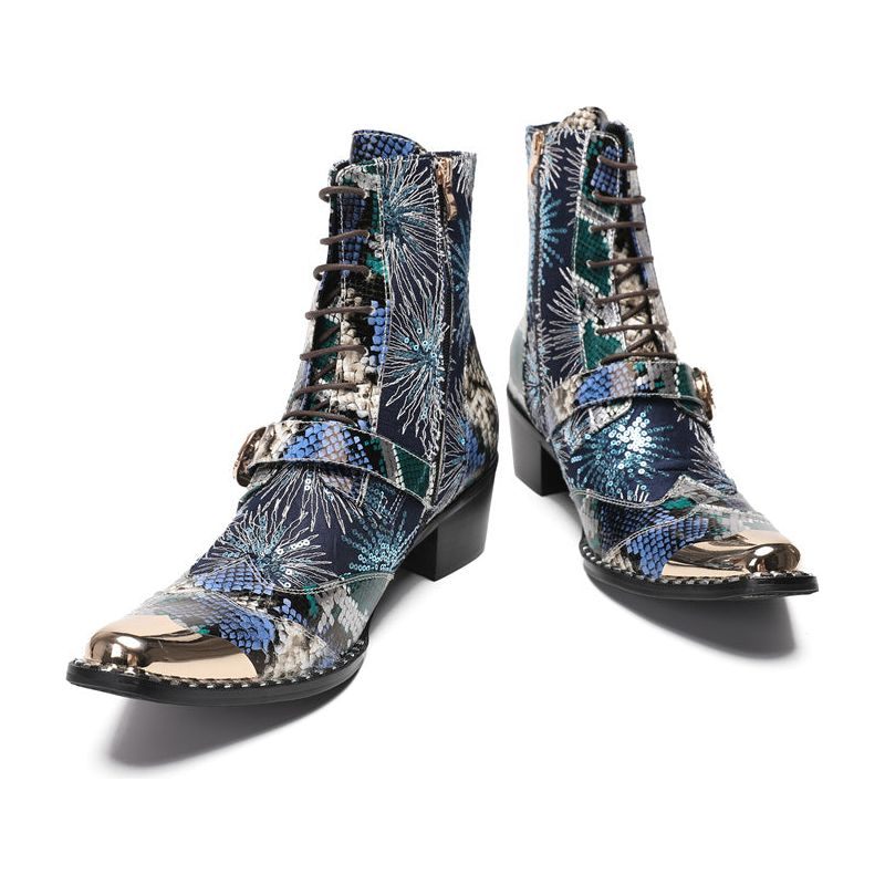 Botas Masculinas Couro - Azul