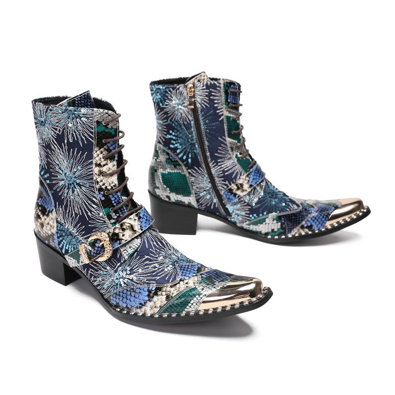 Botas Masculinas Couro - Azul