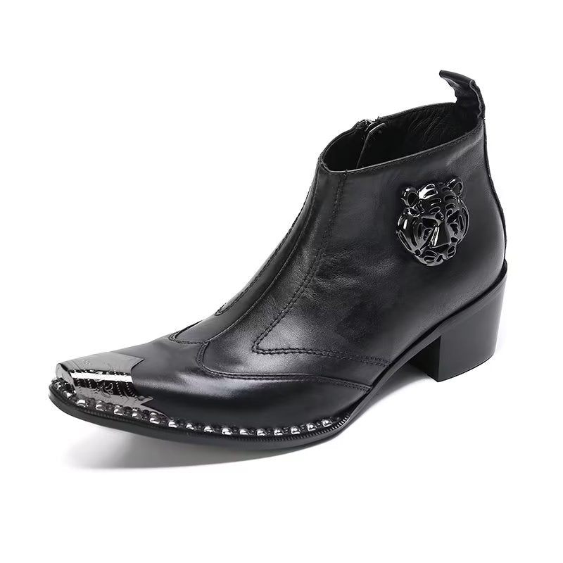 Botas Masculinas Couro Chique - Preto