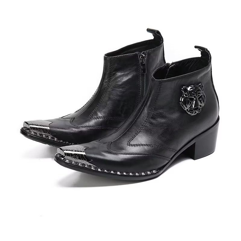 Botas Masculinas Couro Chique - Preto