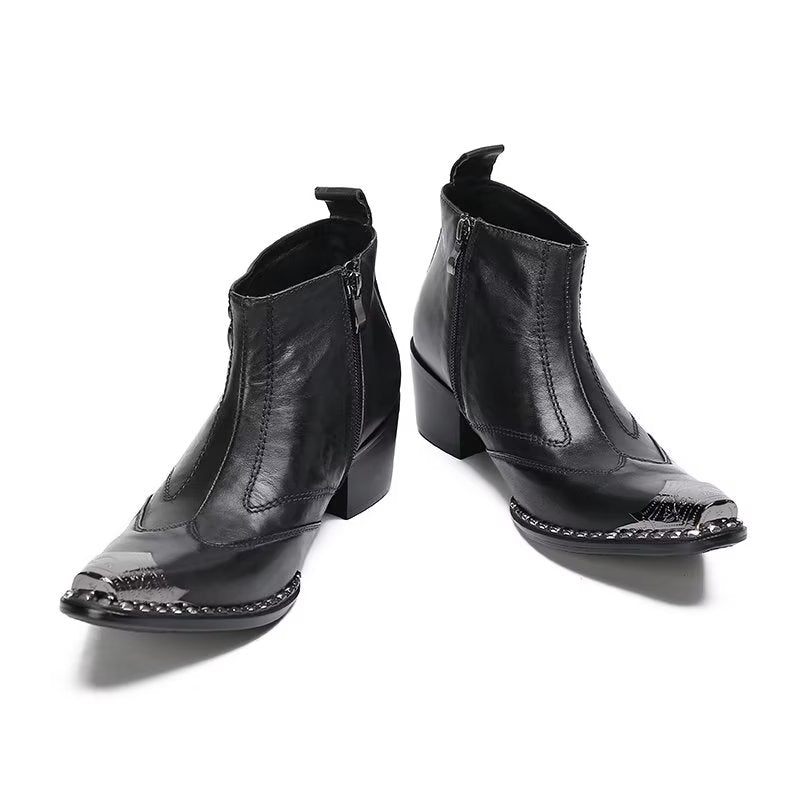 Botas Masculinas Couro Chique - Preto